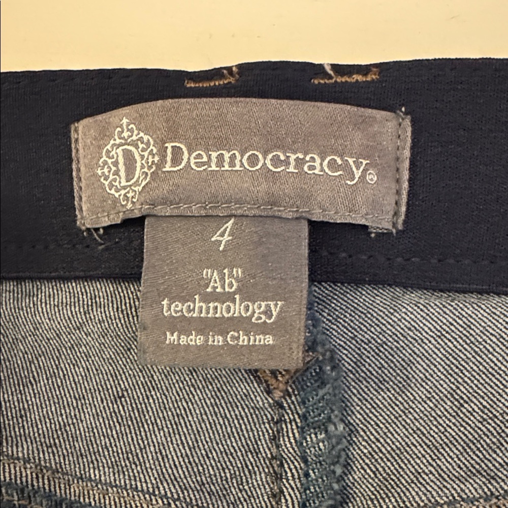 SALE Democracy Ab Technology Distressed Hem Blue Jeans - Picture 6 of 6